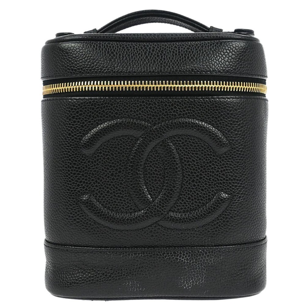 Chanel Vintage Timeless Cosmetic Case Caviar Small